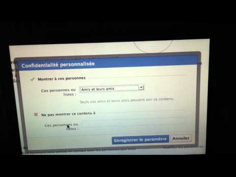 comment regler parametres confidentialite sur facebook