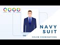 Ways To Wear A Navy Suit Color Combinations With Shirt Tie With Shoes
