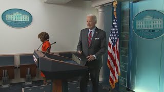 Biden makes surprise appearance at White House briefing room