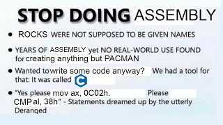 I switched from ASSEMBLY to C and it made my code better...