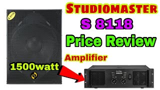 Studiomaster S 8118 | 18inch 1500watt Bass Price and Review | Dj Rock