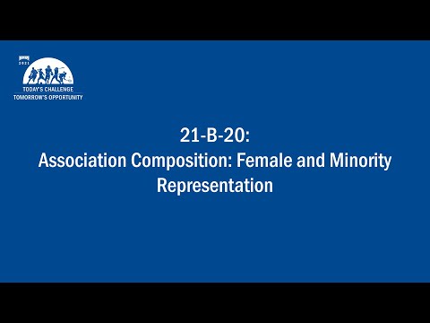 21-B-20: Association Composition: Female and Minority Representation (2021)