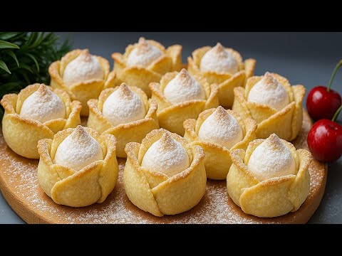 Konditoren halten dieses Rezept geheim! Mürbeteigkekse mit Baiser in 15 Minuten – 3 Tage lang weich!