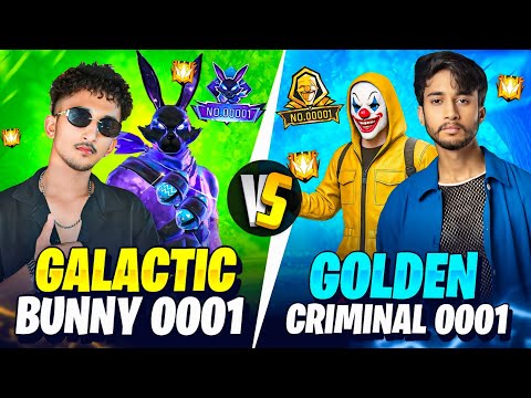 New Bunny Bundle 0001 Player Vs Golden Criminal 0001 Player 😱 Who will Win 🤔 - Garena Free Fire