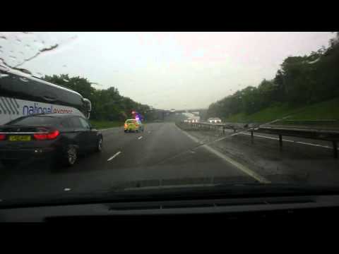M1 Incident Between J23-J23a Police Car (2014 06 07) Dash Cam HD