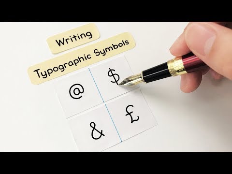 Writing Typographic Symbols Video