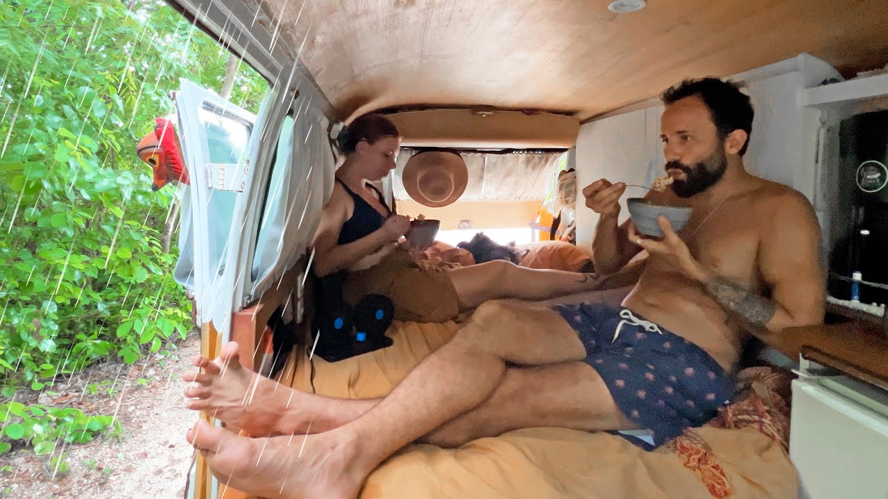 Vida no carro durante uma tempestade no México 🇲🇽