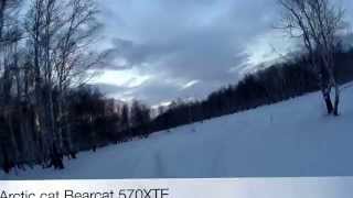 preview picture of video 'short trip on snowmobile arctic cat bearcat 570XTE'