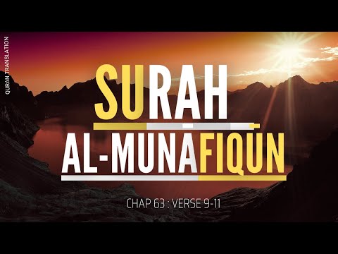 The Hypocrites (Arabic: المنافقون‎, al-munāfiqūn) | Quran translation