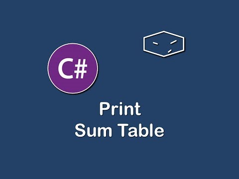 print sum table in c