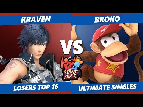 First Attack 2019 SSBU - Kraven (Chrom, Cloud) Vs. CBG | Broko (Diddy) Smash Ultimate Top 16 LR1