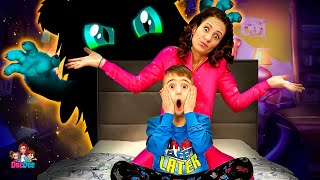 DeeDee Teaches Matteo Not to be Scared of the Dark | Funny Video For Kids