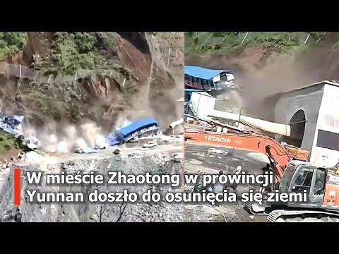 Potężne osuwisko w sekundę zmiotło domy z powierzc