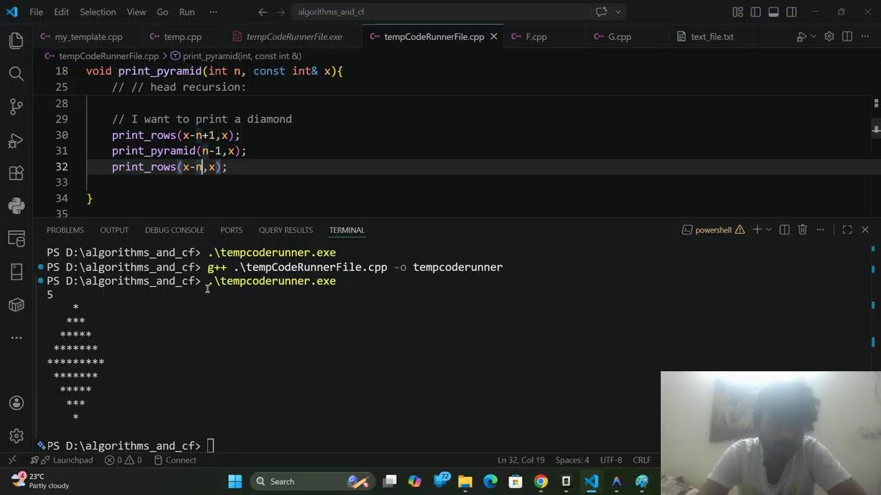 Codeforces - ICPC Assuit Recursion (Sheet #7) - G. Pyramid