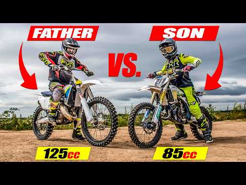 Father on 125cc vs Son on 85cc 2 Stroke!