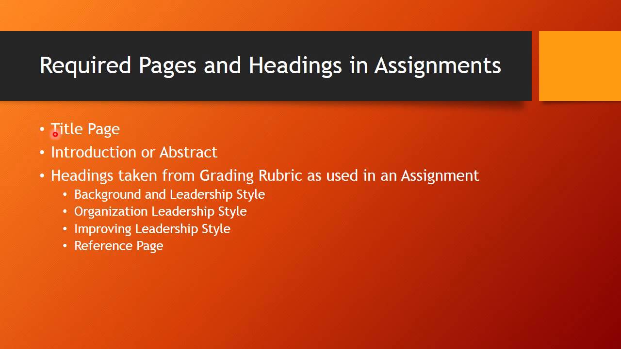 Using the Grading Rubric to Develop an Assignment