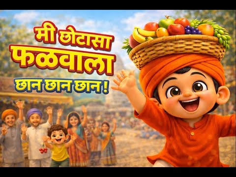 मी छोटासा फळवाला | Me Chotasa Phalwala | Marathi Fruits Song | New Marathi Balgeet 2025
