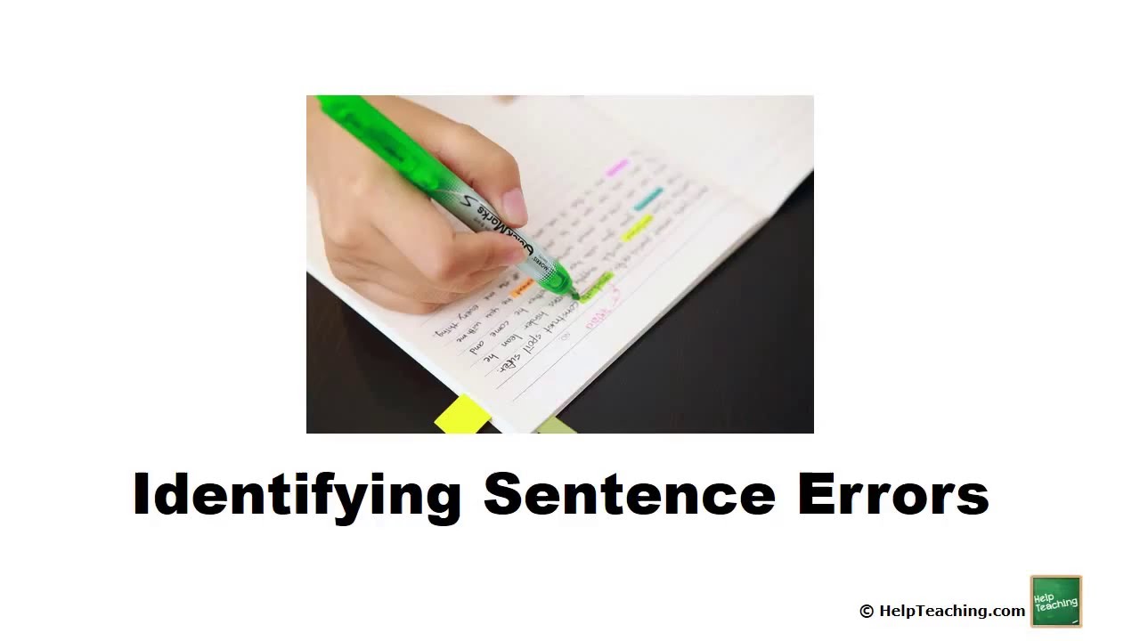 SAT Lesson: Identifying Sentence Errors