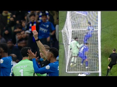 Nawaf Alaqidi Red Card vs Al Hilal, Al Hilal vs Al Nassr, بطاقة حمراء لنواف العقيدي Saudi Pro League