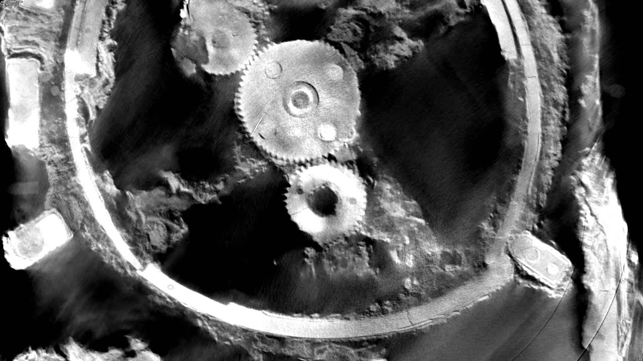 Antikythera Mechanism Fragment A slices (2 - negative) - YouTube