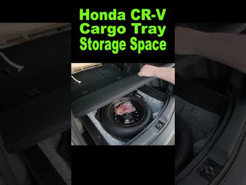 Honda CR-V Cargo Tray Storage Space; #crv #hondacrv #crvcamping