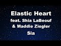 Karaoke♬ Elastic Heart feat. Shia LaBeouf & Maddie Ziegler - Sia 【No Guide Melody】 Instrumental