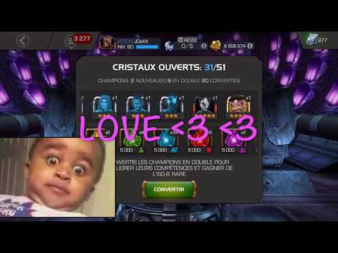 51 x 5 Star Domino Grandmaster Featured Crystal Opening - Marvel Contest Of Champions
