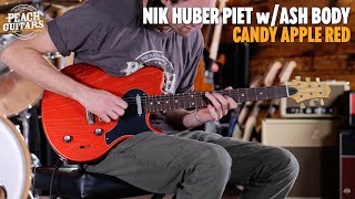Video thumbnail for No Talking...Just Tones | Nik Huber Piet w/Ash Body - Candy Apple Red by Peach Guitars