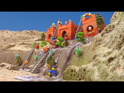 LEGO DAM BREACH - MINI BRICK CASTLE FLOOD DISASTER