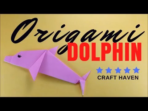 How To Make Easy Origami Dolphin - Step by Step Easy Origami Tutorial for Beginners - Paper Dolphin