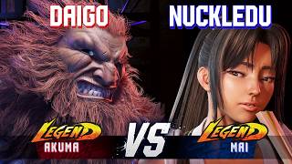 SF6 ▰ DAIGO (Akuma) vs NUCKLEDU (Mai) ▰ High Level Gameplay