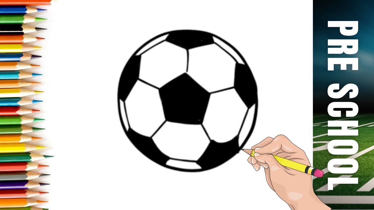 How to draw a Football step by step (very easy) for Kids