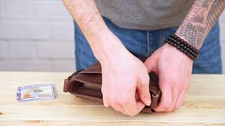 Чоловіча шкіряна сумка планшетка SHVIGEL 19114 коричневий