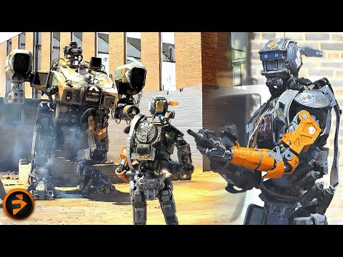 Robot Fight Scene | CHAPPIE | Dev Patel, Hugh Jackman