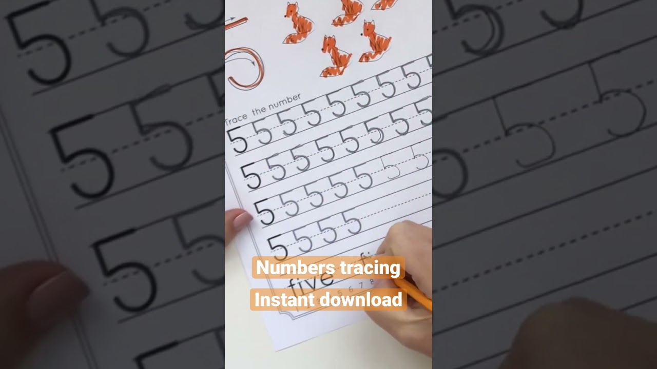 Number tracing worksheets pdf. Link in the comments