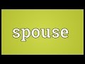 Spouse Meaning
