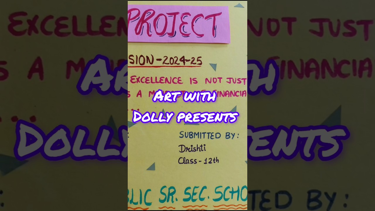 Part 1-Accounts project #class12 Project on RELIANCE