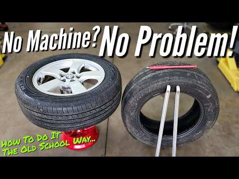How To Mount and Balance Tires Without A Tire Machine. | Change Tires At Home - DIY