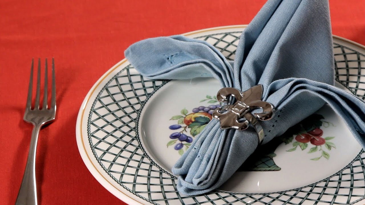 How to Fold a Napkin into a Fleur de Lis | Napkin Folding