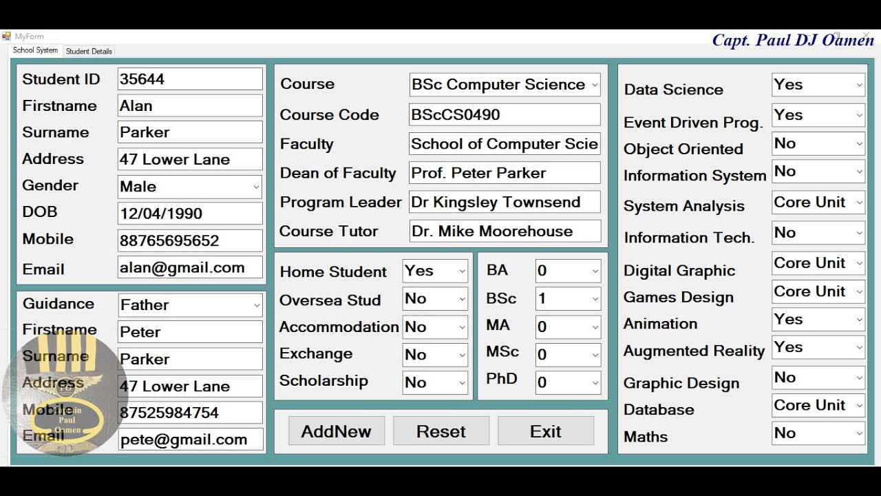 How to Create School Management System with MySQL Database in Visual C++ - Part 1 of 3