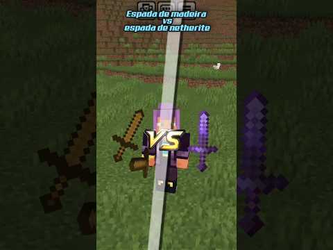 Espada de Madeira vs Netherita 😱QUAL É MELHOR?🔥