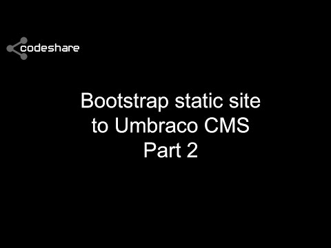 How to build a site with Umbraco - Part 2 - Setting up the master template
