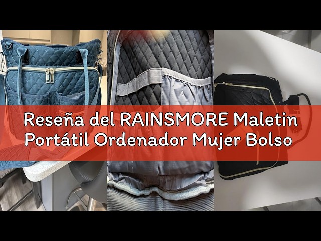 Vídeo relacionado con RAINSMORE Bolso Tote Acolchado Mujer, Ligero y Espacioso para Universidad Trabajo Viajes, Puffer Bolsos Shopper Grandes con Compartimentos para Portátil 15,6 Pulgadas Verde Blanco