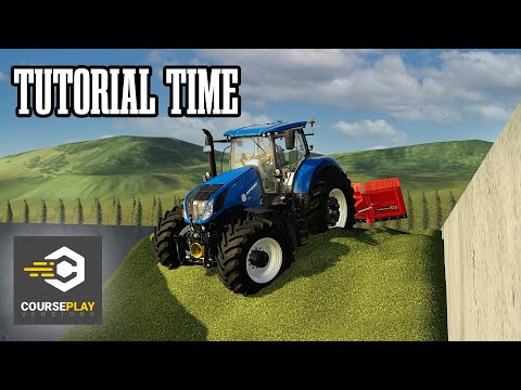 Tutorial - Using Courseplay For Bunker Compacting & Leveling - Farming Simulator 19