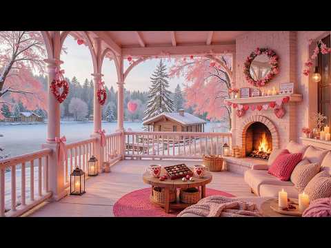 Cozy Valentine's Day Fireplaces Music 💖 Relaxing Piano Music  🌹💝 Happy Valentine's Day