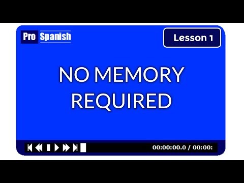 Learn Spanish - Lesson 1 - No memory required