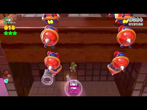 Super Mario 3D World (Switch) 8-3 100% Speedrun - Time: 58 (WR)