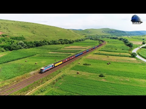 🚁[Drone]LDE2100 60-1578-3&60-1546-0&Marfar Greu GFR Heavy Freight Train Spre/To Aghireș 22 July 2020