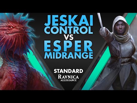 Jeskai Control vs Esper Midrange | Ravnica Allegiance Standard Gameplay | Magic Arena