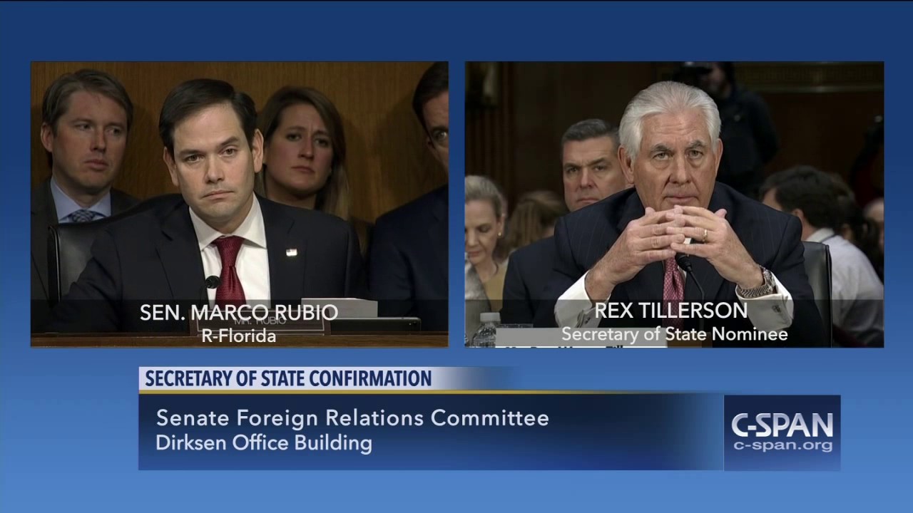 Sen. Marco Rubio questions Rex Tillerson (C-SPAN) - YouTube